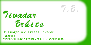 tivadar brkits business card